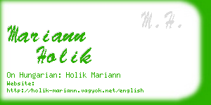 mariann holik business card